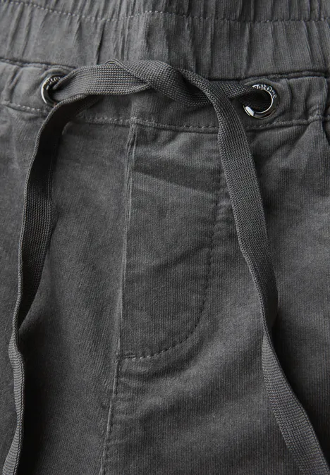Pantalon en velours côtelé délavé concrete grey