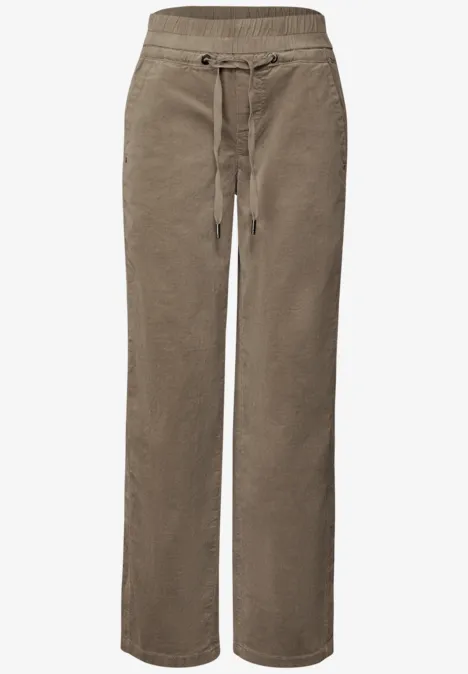 Pantalon en velours côtelé délavé bark brown
