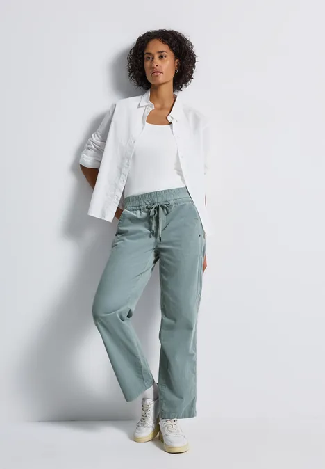 Washed Look Cordhose washed blue