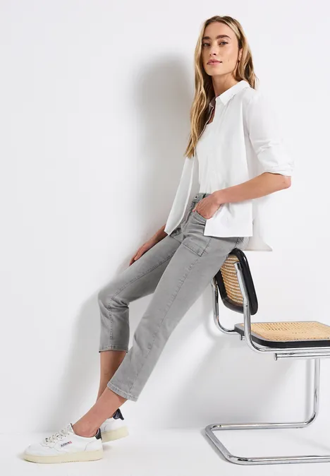 Jeans casual fit Ice grey washed