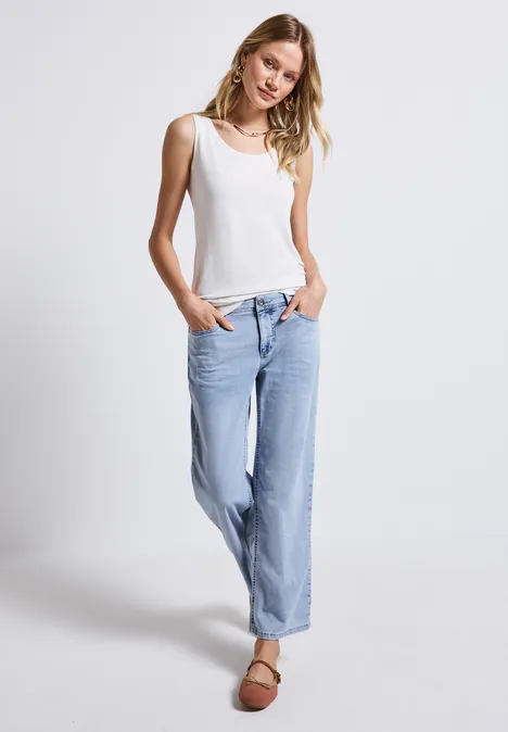 Wide Leg Jeans Ultra Bleach Wash