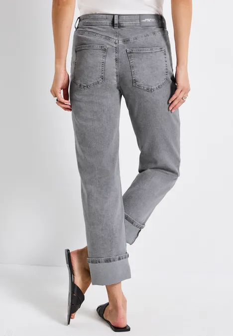 Straight Leg Jeans Grey Random washed