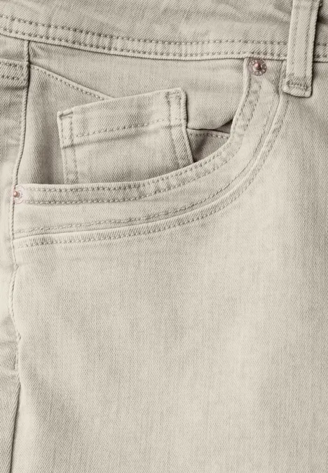 Jeans Loose Fit Beige Washed
