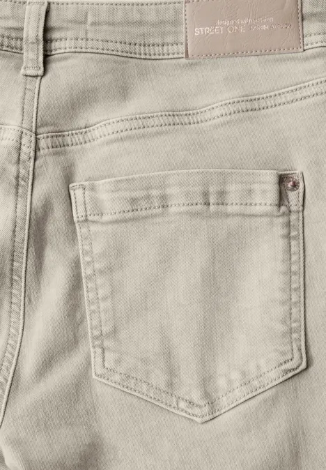 Jeans Loose Fit Beige Washed
