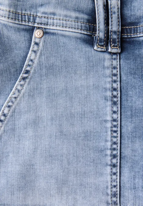Jeansshorts Mid Blue Random washed
