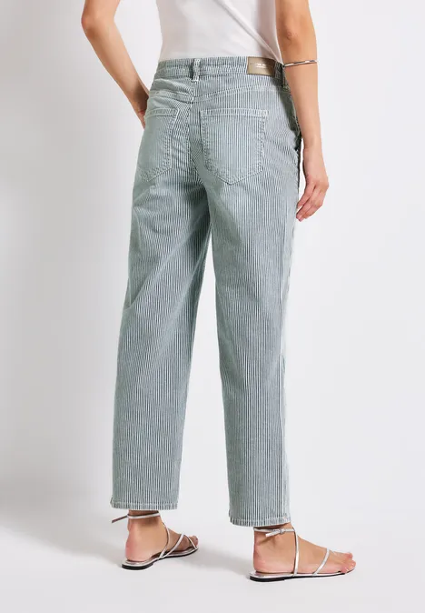 Gestreifte Jeans Indigo Stripe Washed