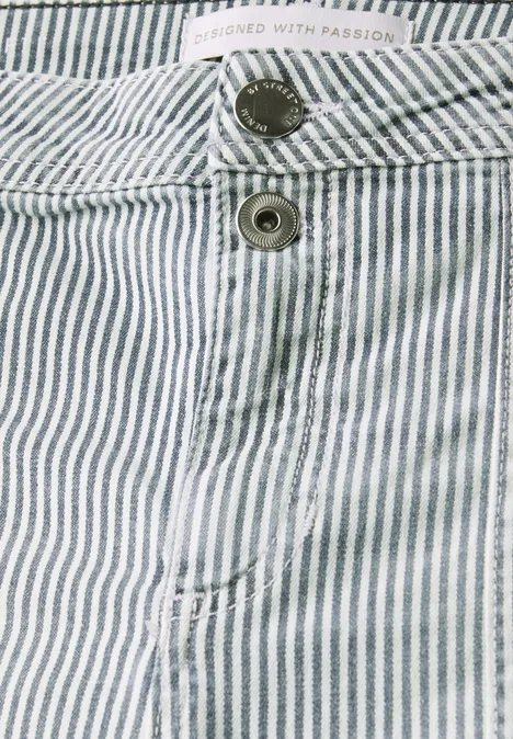 Gestreifte Jeans Indigo Stripe Washed