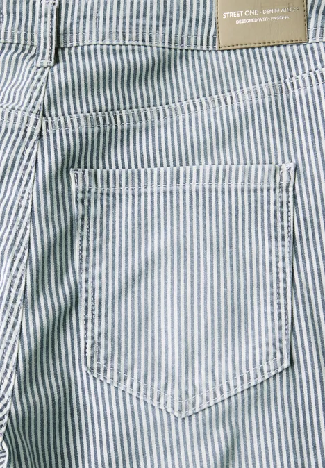 Gestreifte Jeans Indigo Stripe Washed
