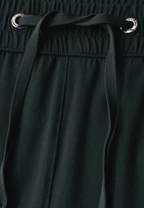 Wide Leg Hose mit Jogg Bund pine grove green