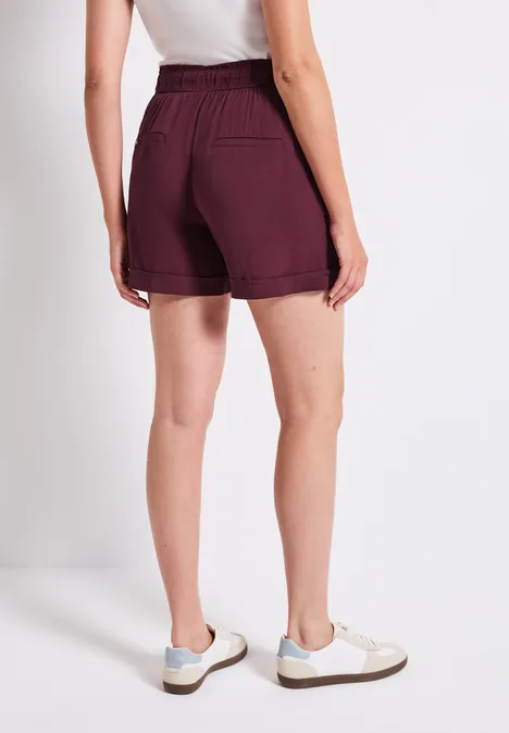 Paperbag Shorts dark cherry red