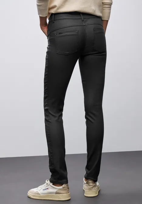 Slim Fit Coated Hose Black