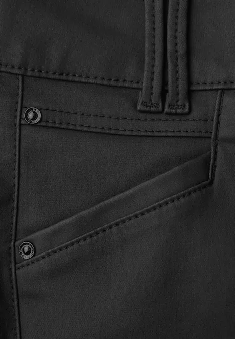 Slim Fit Coated Hose Black