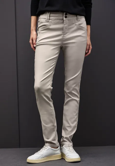 Slim Fit Coated Hose dark moonstone sand