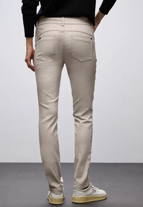 Slim Fit Coated Hose dark moonstone sand