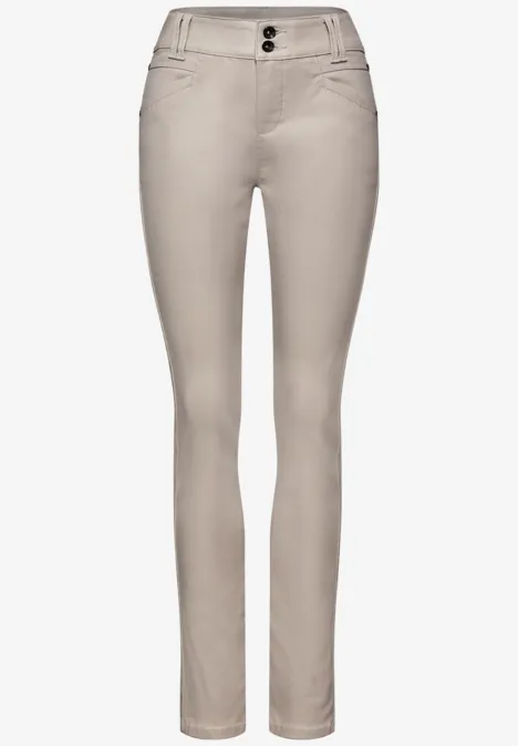 Slim Fit Coated Hose dark moonstone sand