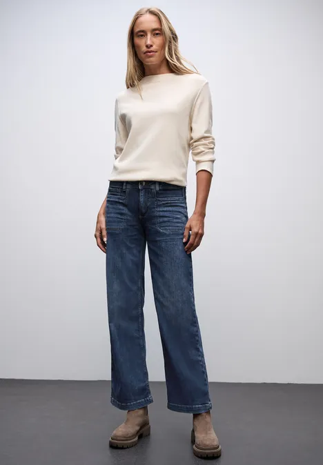 Wide Leg Jeans indigo washed