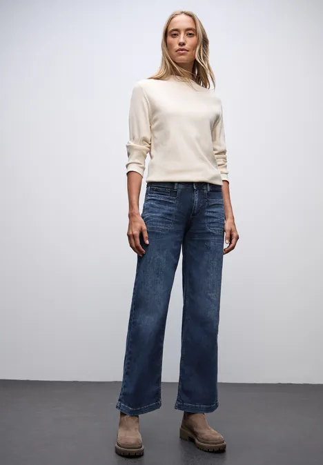 Wide Leg Jeans indigo washed