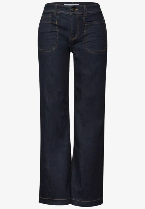 Rinsed Wide Leg Jeans rinsed wash