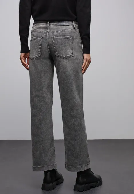 Wide Leg Jeans mid grey washed Wide Leg Jeans mid grey washed
