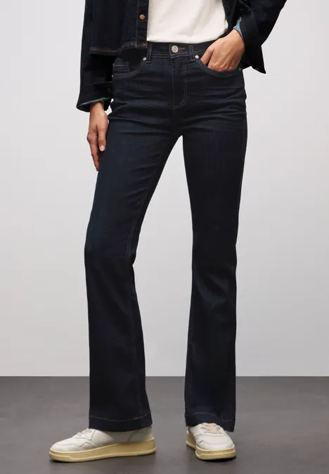 Rinsed Bootcut Jeans rinsed dark blue