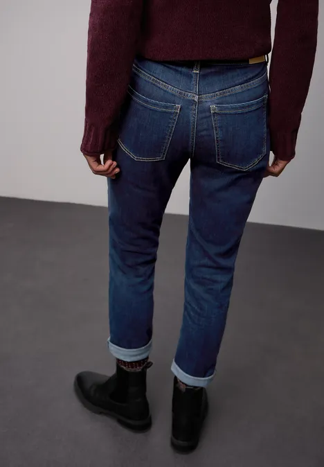 Loose Fit jeans dark indigo soft washed