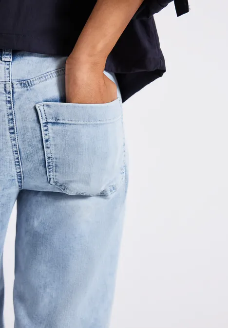 Bleached Wide Leg Jeans Super Bleach washed