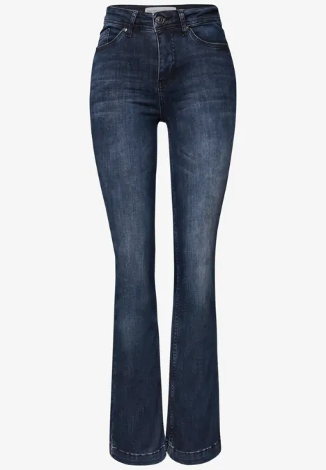 Jeans Bootcut blue black random washed