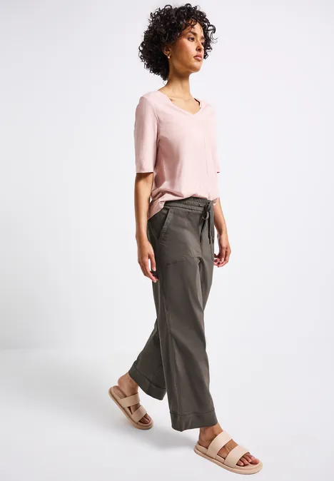 Casual Fit Hose mit Turn-Up nomad brown