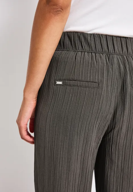 Wide Leg Crinkle Hose nomad brown