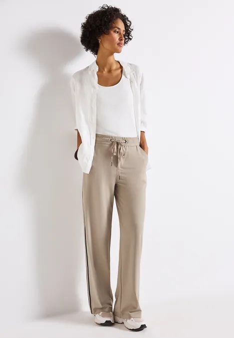 Hose mit Gallonstreifen morning beige
