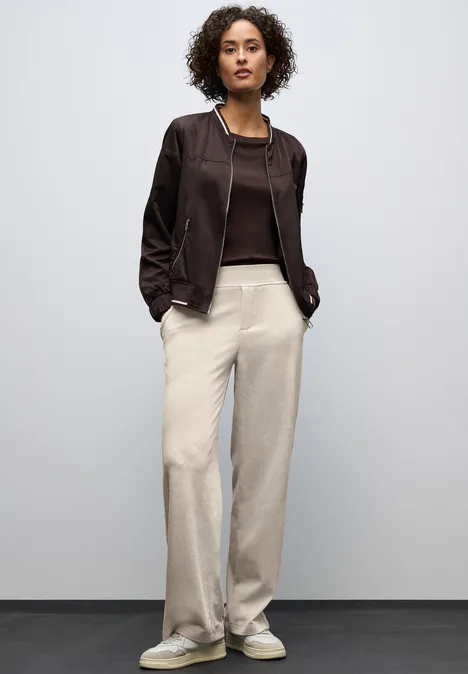 Straight Leg Cordhose malted beige