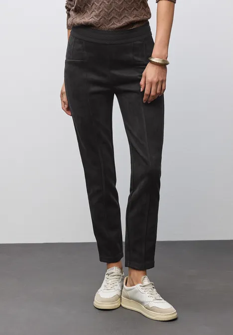 Velours Hose Black