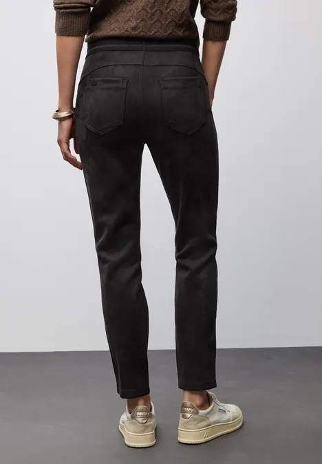 Velours Hose Black
