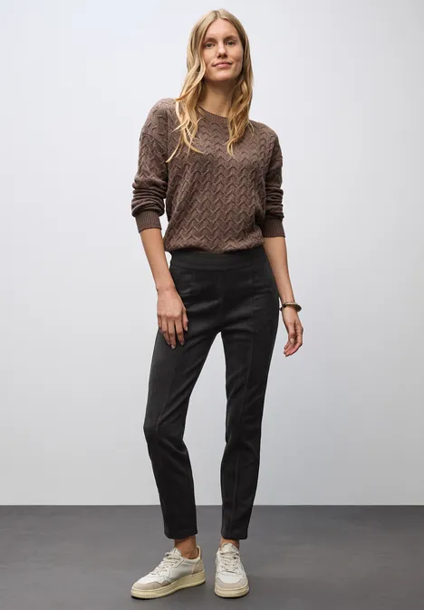Velours Hose Black