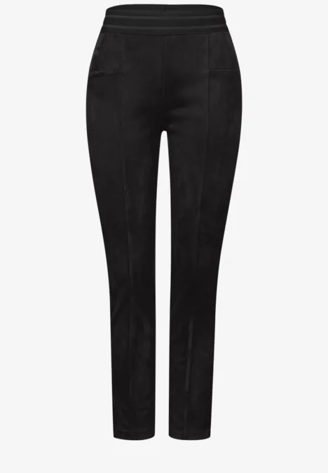 Velours Hose Black