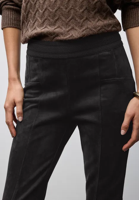 Velours Hose Black