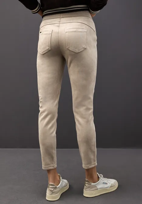 Velours Hose dark morn beige