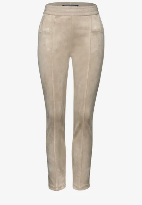 Velours Hose dark morn beige
