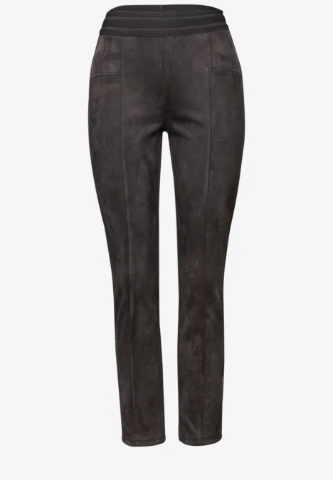 Velours Hose darkest brown
