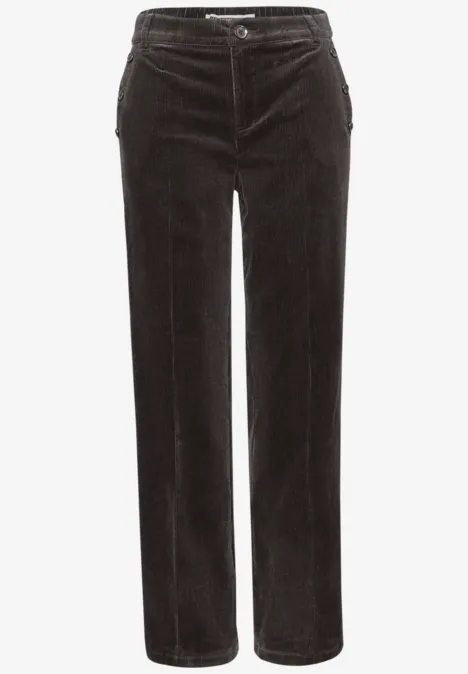 Straight Leg Cordhose darkest brown