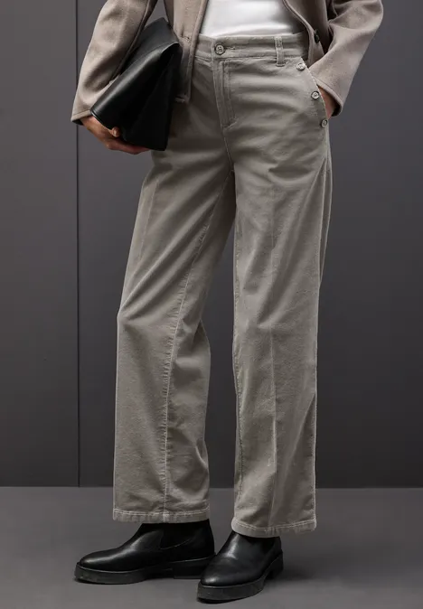 Straight Leg Cordhose cinder grey