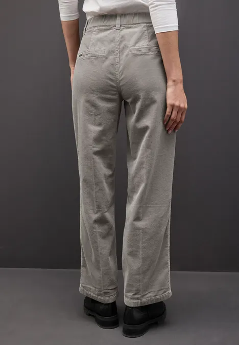 Straight Leg Cordhose cinder grey