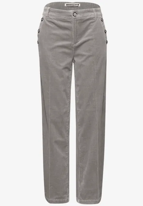 Straight Leg Cordhose cinder grey