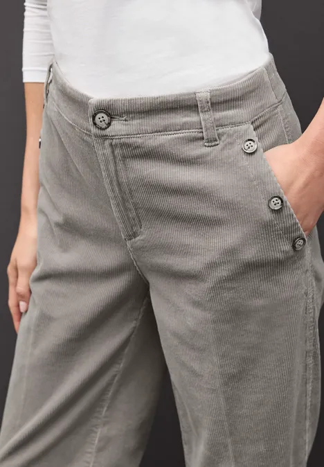 Straight Leg Cordhose cinder grey
