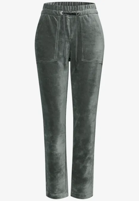 Loose Fit corduroy broek balsam green