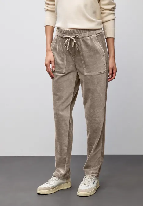 Loose Fit corduroy broek silk brown