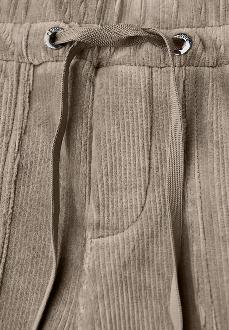Loose Fit corduroy broek silk brown