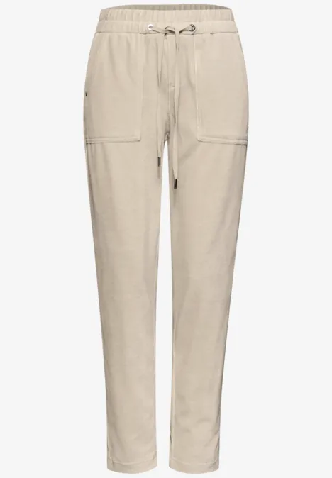 Loose Fit corduroy broek malted beige