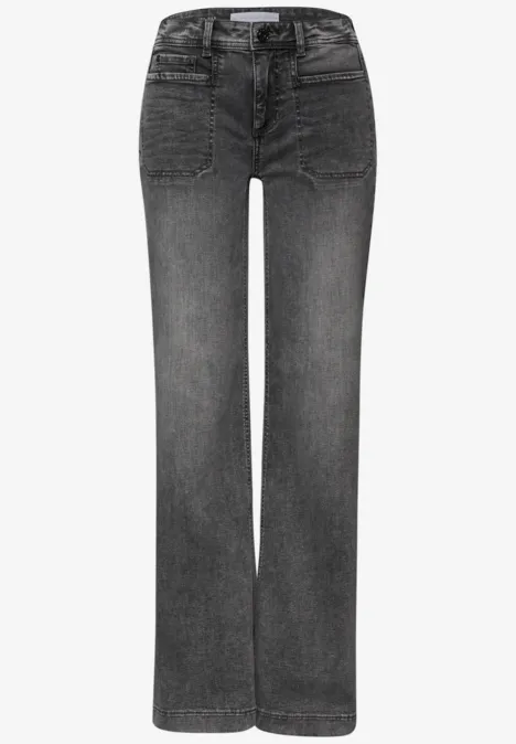 Wide Leg Jeans mid grey washed Wide Leg Jeans mid grey washed