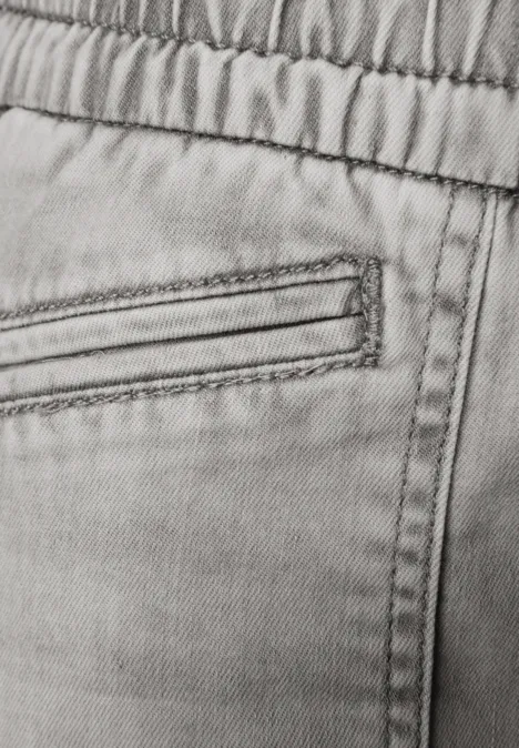 Jeans Culotte Light Grey Random Washed